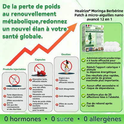 Magasin Officiel👩‍⚕️|H𝐞a𝐥r𝐢z𝐞® Moringa · BERBÉRINEX NAD+12-EN-1 Patch avancé à micro-aiguilles nano ✅(Une application quotidienne, résultats visibles en 7 jours)  Obésité, Diabète, Apnée du sommeil, Problèmes articulaires🍟🍘